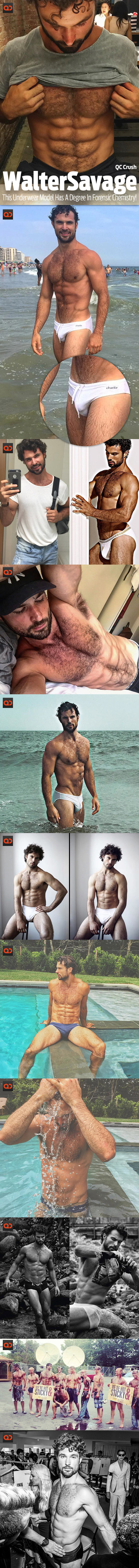 QC Crush: Walter Savage - Not Just A Pretty Face And A Gorgeous Set Of Abs - This Underwear Model Has A Degree In Forensic Chemistry!