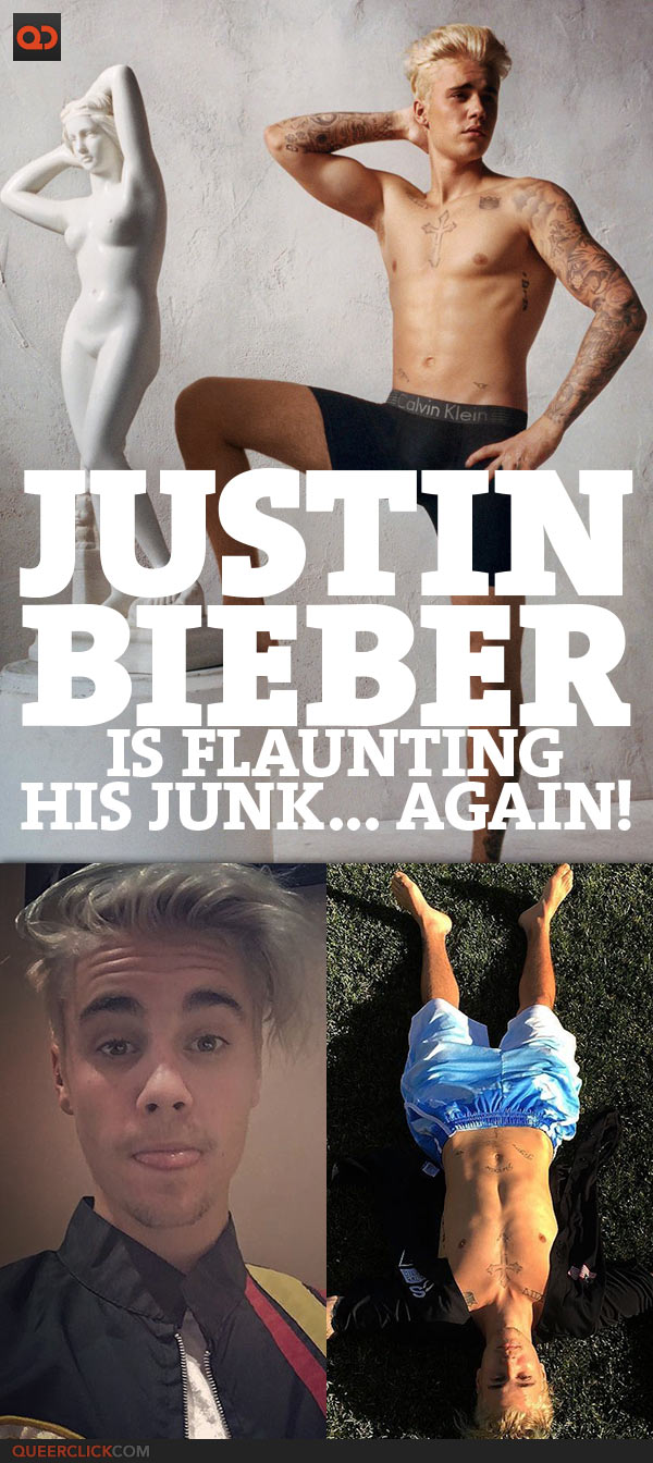 Justin Bieber Is Flaunting His Junk… Again!
