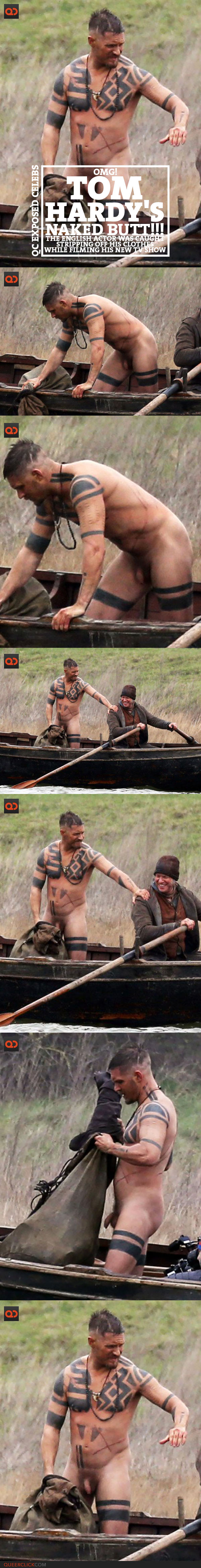 OMG, It's Tom Hardy's Naked Butt! The English Actor Was Caught Stripping Off His Clothes While Filming His New MiniSeries