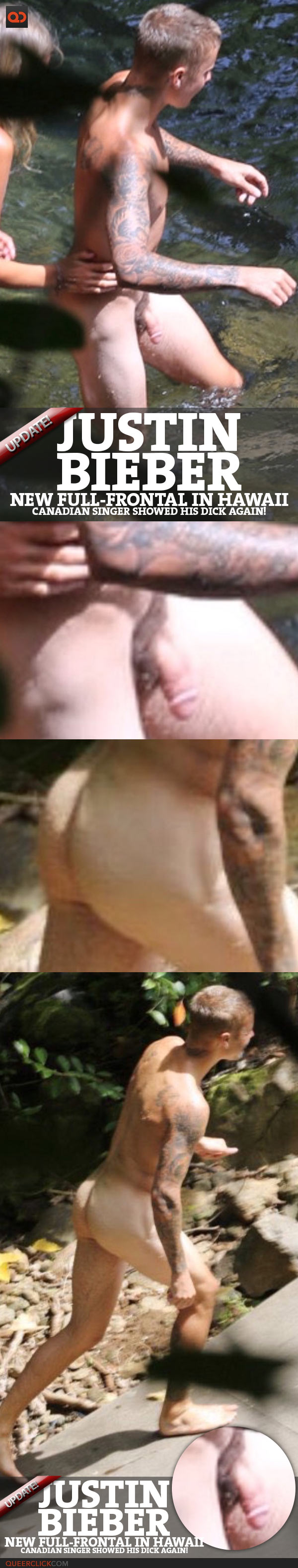 Justin Bieber New Full-Frontal In Hawaii - The Canadian Singer Showed His Dick Again, UNCENSORED PHOTO!