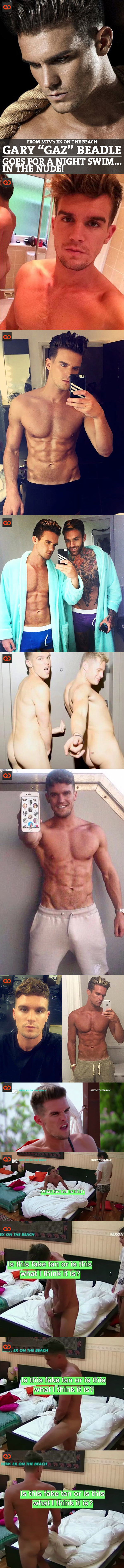 Gary “Gaz” Beadly, From Ex On The Beach, Goes For A Night Swim In The Nude!