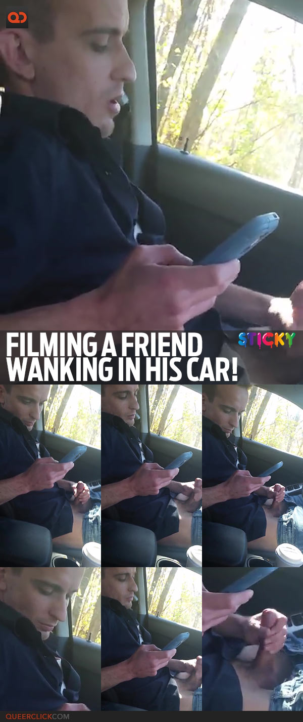 Filming A Friend Wanking In His Car!