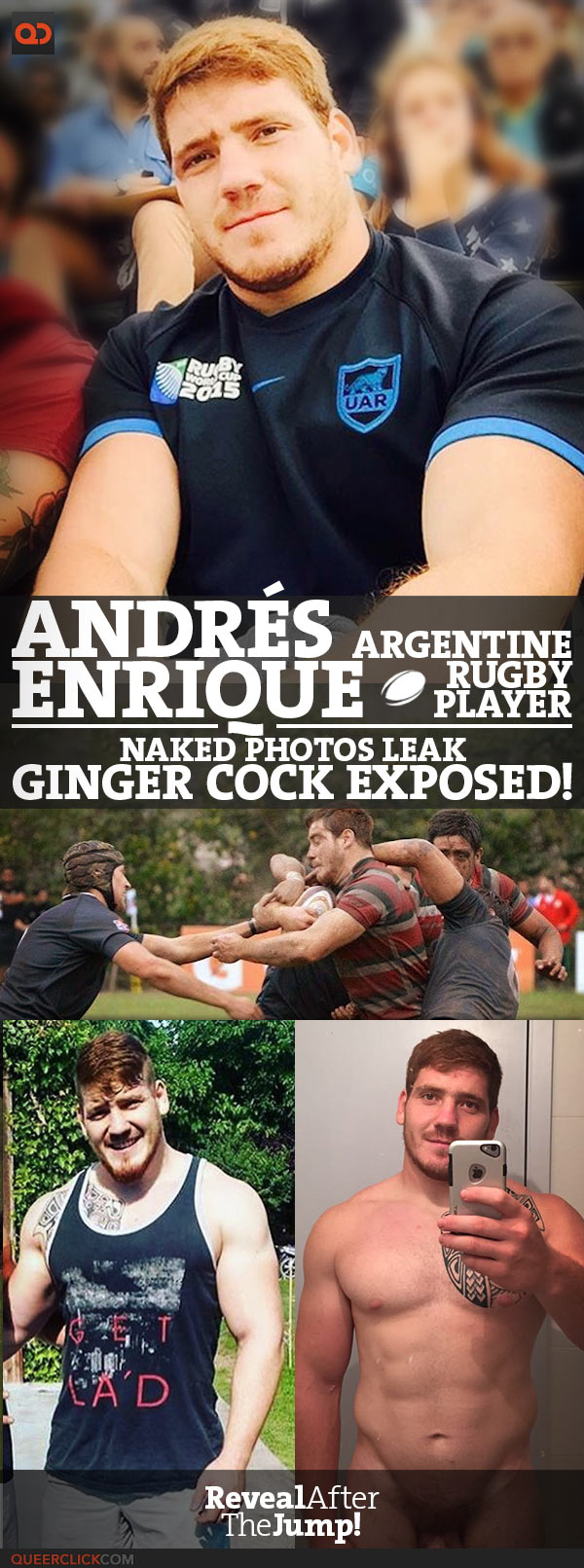 Andrés Enrique, Argentine Rugby Player, Naked Photos Leak - Ginger Cock Exposed!