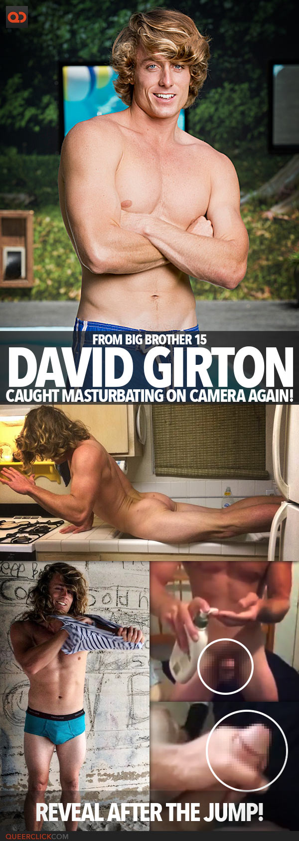 David Girton, From Big Brother 15, Caught Masturbating On Camera Again!