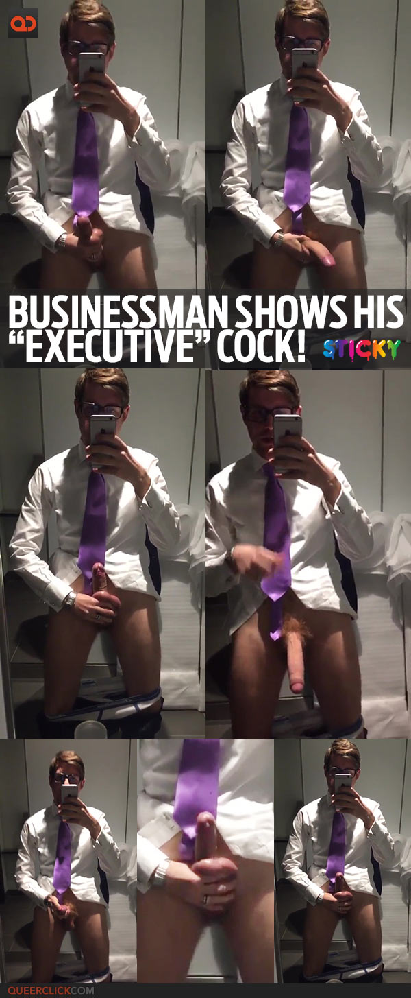 Businessman Shows His “Executive” Cock!