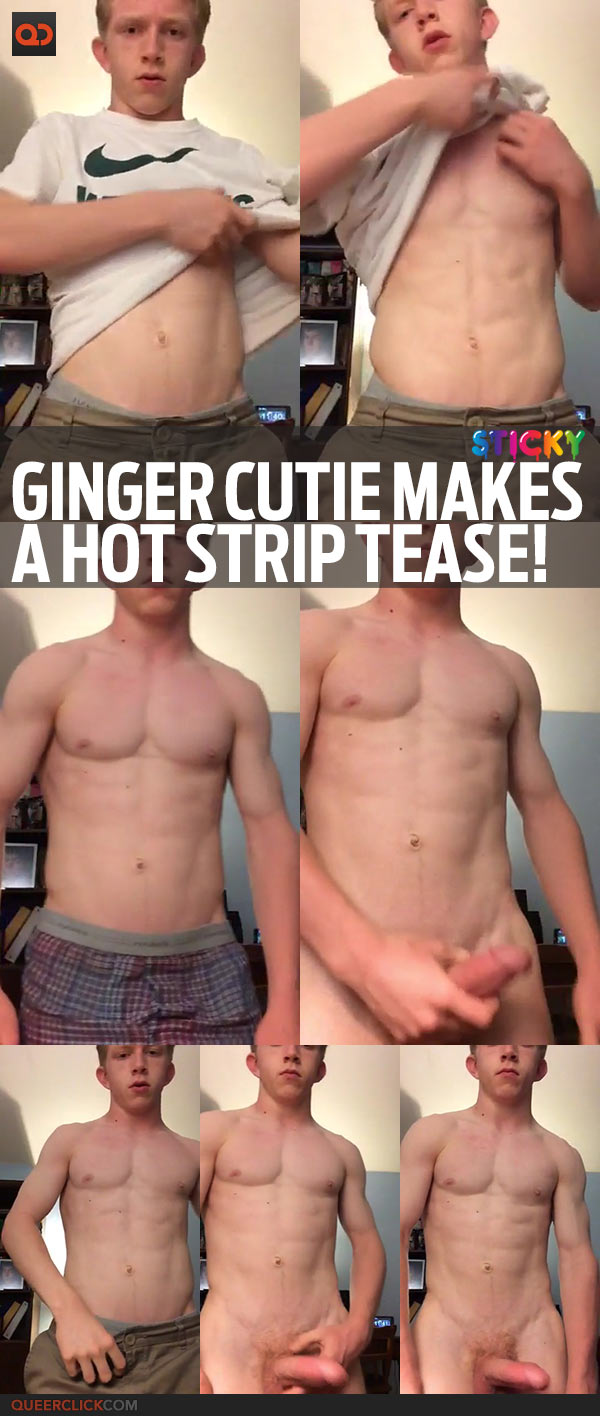 Ginger Cutie Makes A Hot Strip Tease!
