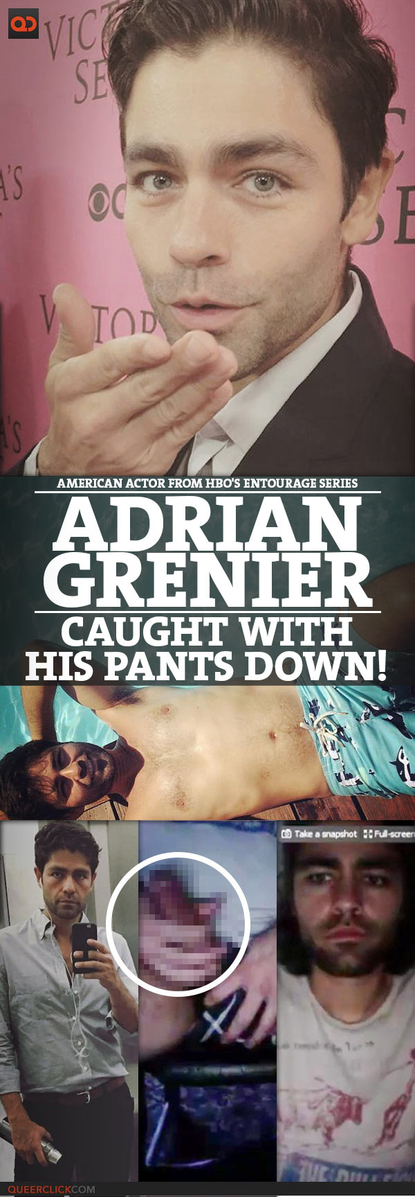 Adrian Grenier, American Actor From HBO's Entourage Series, Caught With His Pants Down!