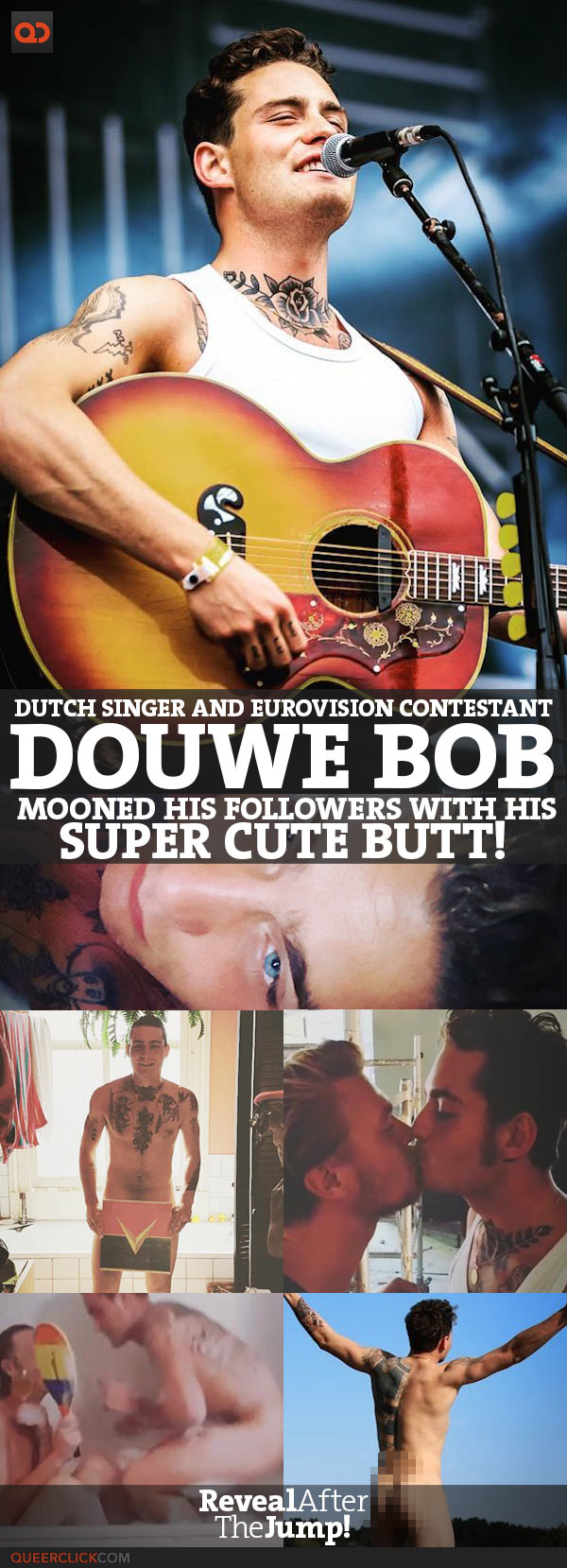 Douwe Bob, Dutch Singer And Eurovision Contestant, Mooned His Followers With His Super Cute Butt!