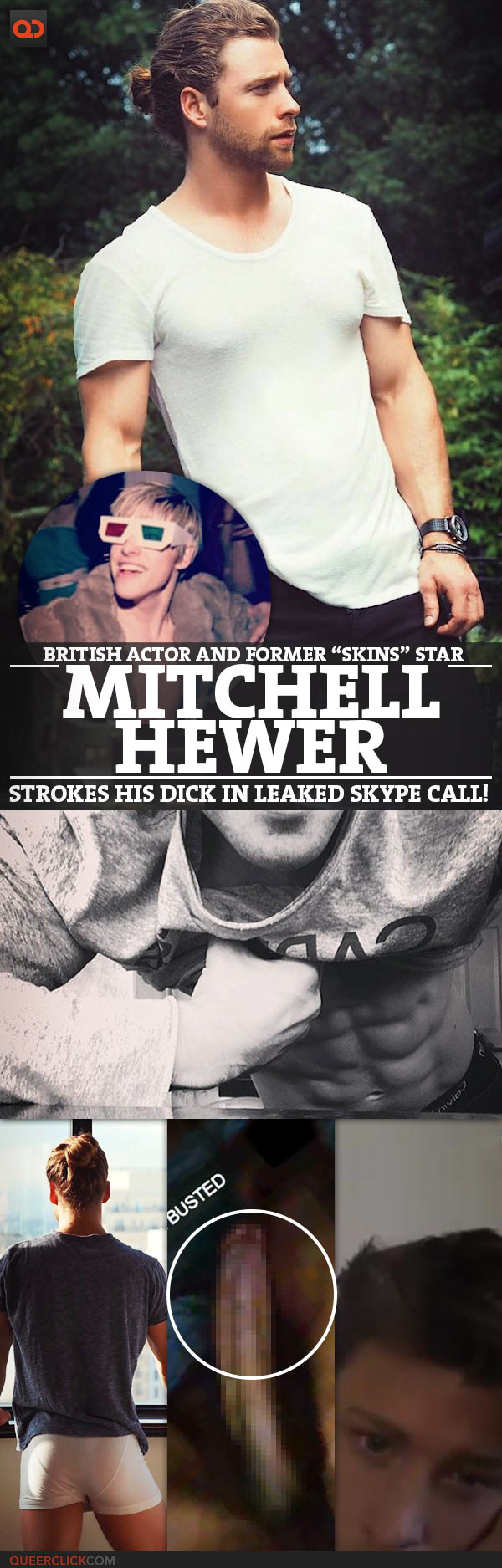 Mitchell Hewer, British Actor And Former “Skins” Star, Strokes His Dick In Leaked Skype Call!