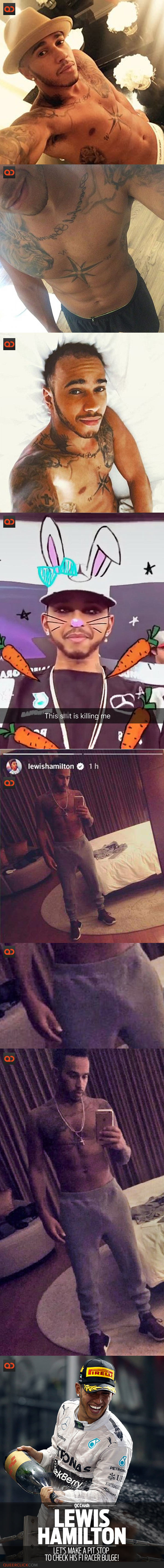 QC Crush: Lewis Hamilton - Let's Make A Pit Stop To Check His F1 Racer Bulge!
