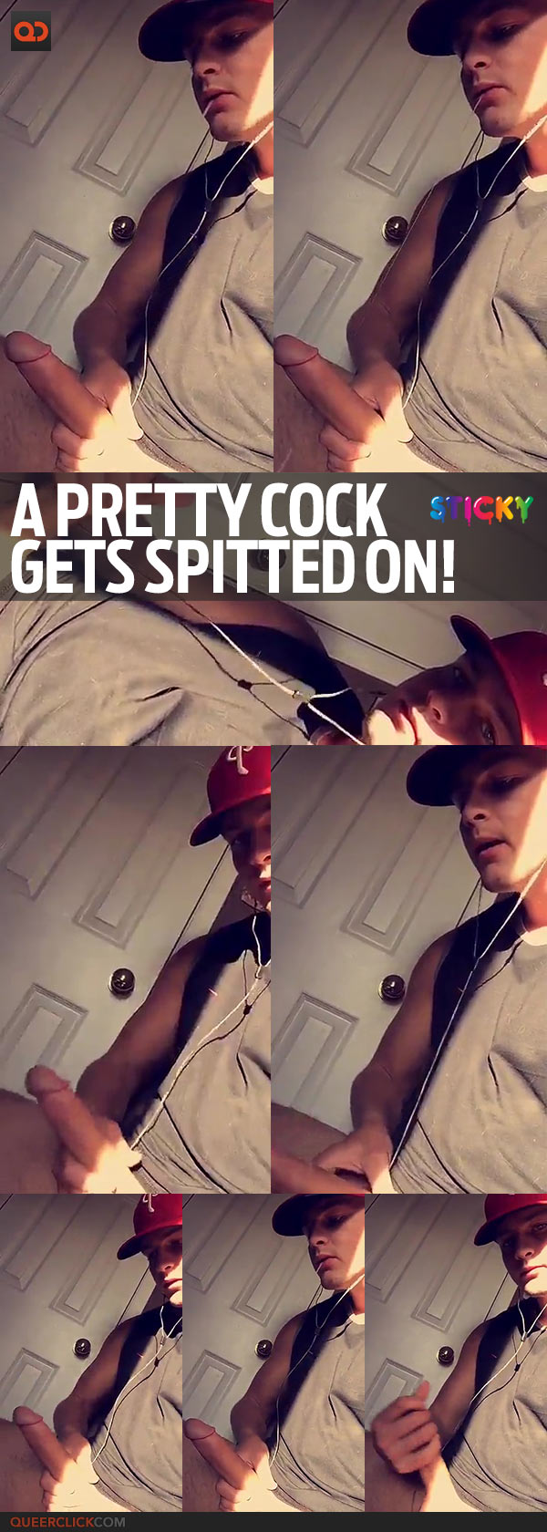 A Pretty Cock Gets Spitted On!