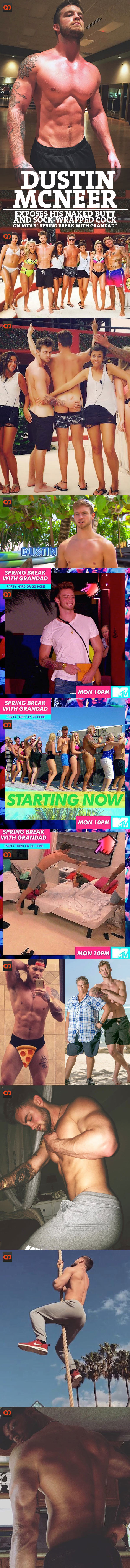 Dustin McNeer Exposes His Naked Butt And Sock-Wrapped Cock On MTV's “Spring Break With Grandad”!