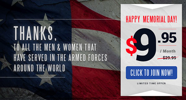 Active Duty Memorial Day Sale