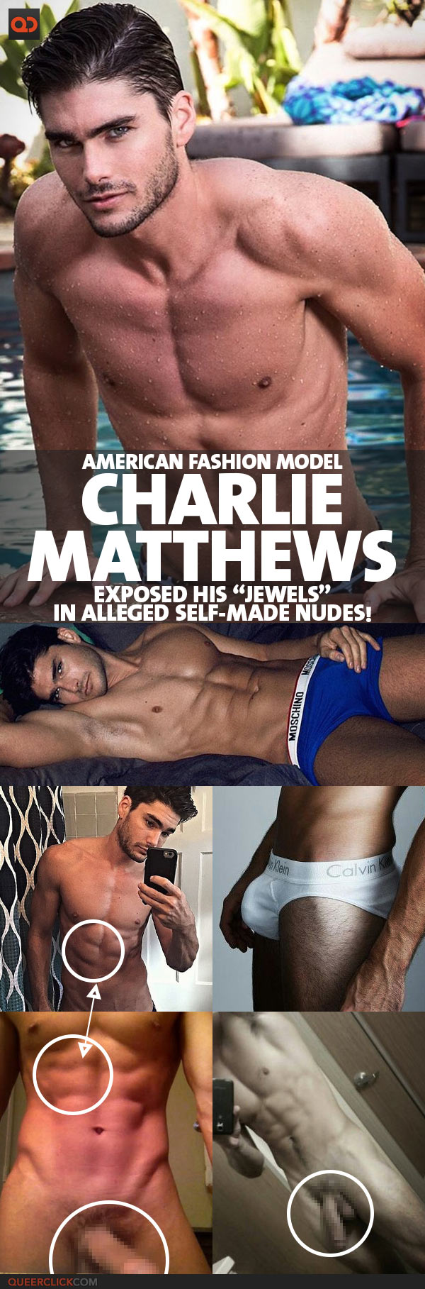 Charlie Matthews, American Fashion Model, Exposed His “Jewels” In Alleged Self-Made Nudes!