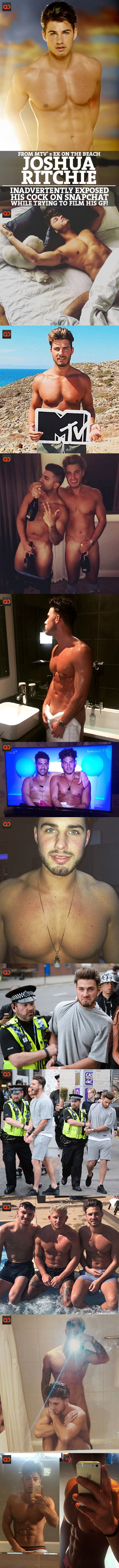 Joshua Ritchie, From TV Show Ex On The Beach, Inadvertently Exposed His Cock On Snapchat While Trying To Film His GF!