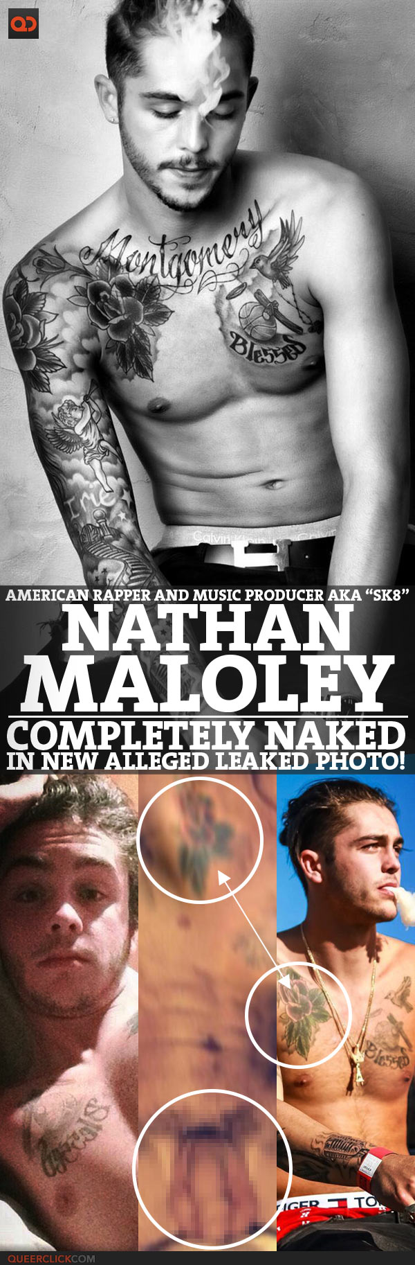 Nathan Maloley, American Rapper And Music Producer AKA “Sk8”, Completely Naked In New Alleged Leaked Photo!