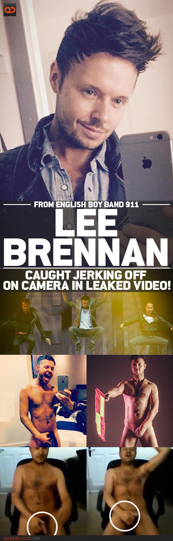 Lee Brennan, From English Boy Band 911, Caught Jerking Off On Camera In Leaked Video!