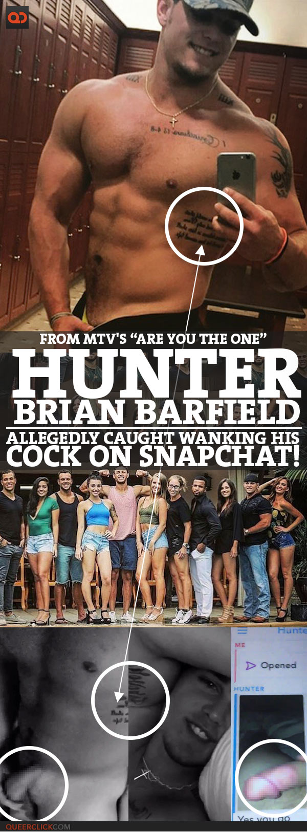 Hunter Brian Barfield, From MTV's “Are You The One”, Allegedly Caught Wanking His Cock On Snapchat!