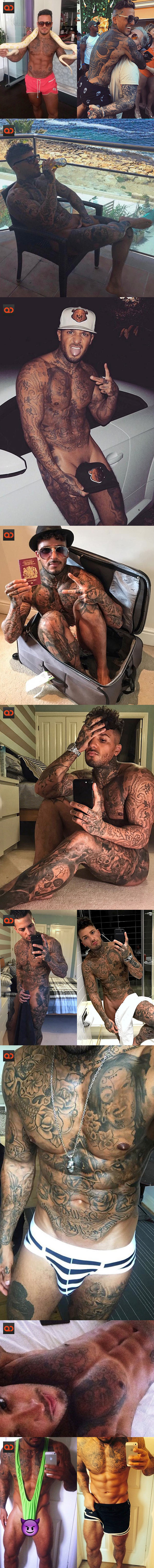 Paul Hutchie, Fashion Model And Tattoo Enthusiast, Exposed His Cock On Snapchat!