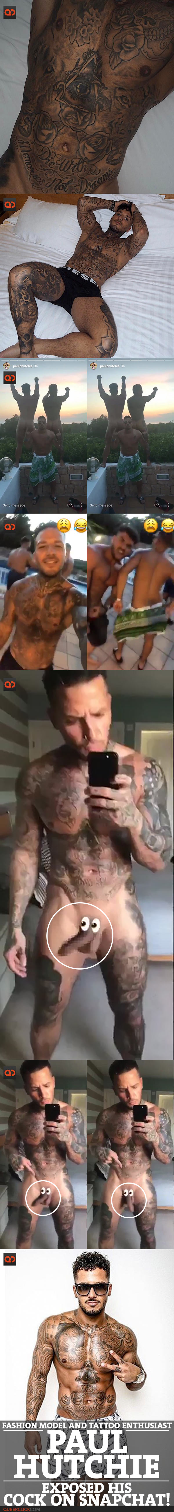 Paul Hutchie, Fashion Model And Tattoo Enthusiast, Exposed His Cock On Snapchat!