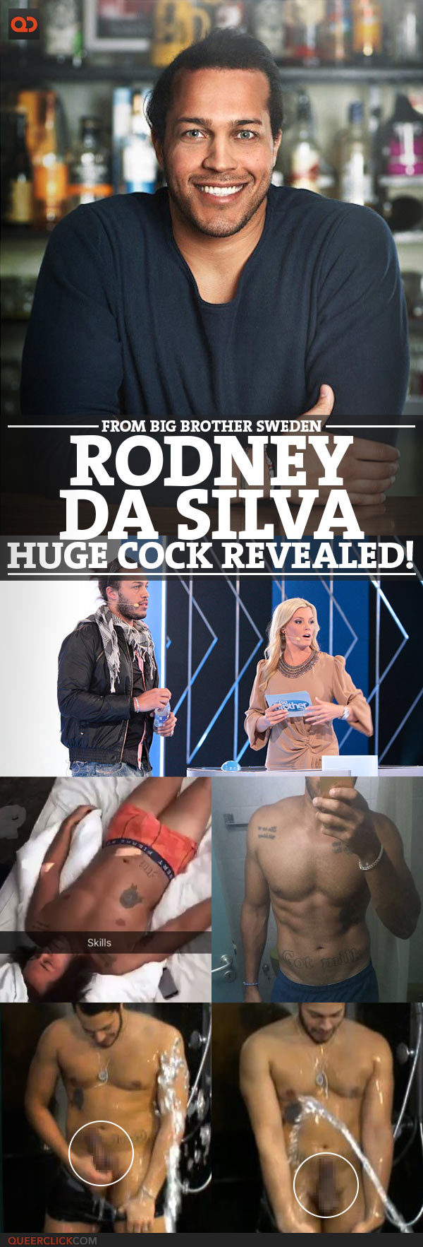 Rodney Da Silva, From Big Brother Sweden, Huge Cock Revealed!
