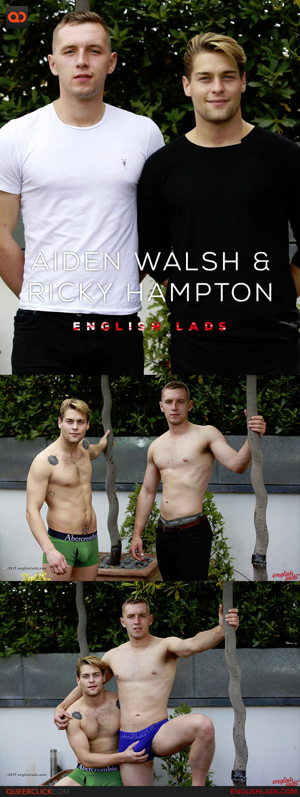 English Lads: Young Straight Hunk Aiden Walsh is Back and Treats Ricky Hampton to his Big 8 Inch Uncut Erect Cock!