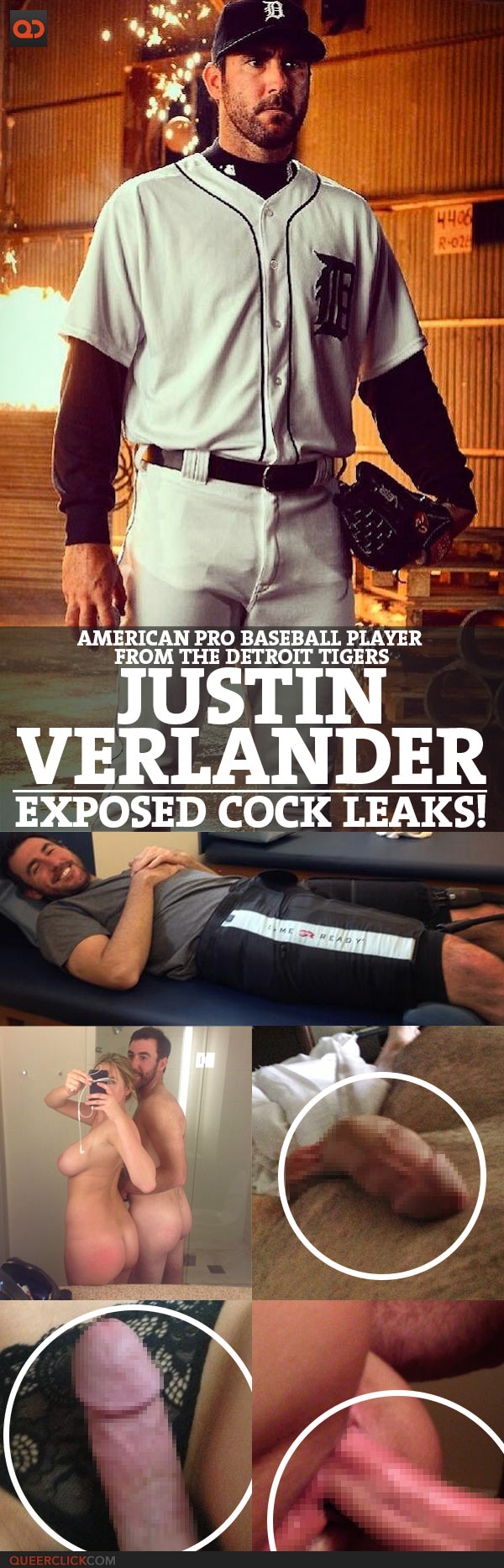 Justin Verlander, American Pro Baseball Player From The Detroit Tigers, Exposed Cock Leaks!