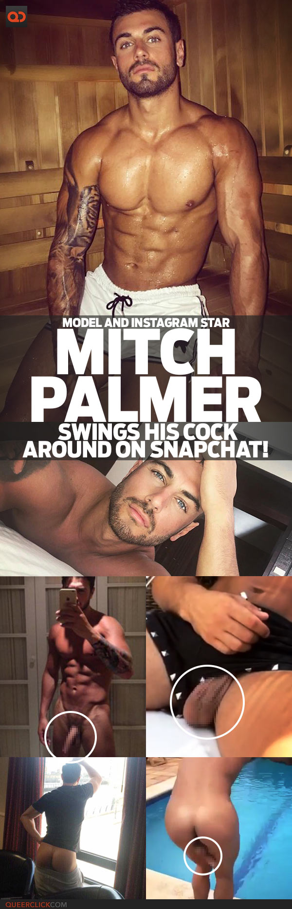 Mitch Palmer, Model And Instagram Star, Swings His Cock Around In Snapchat!