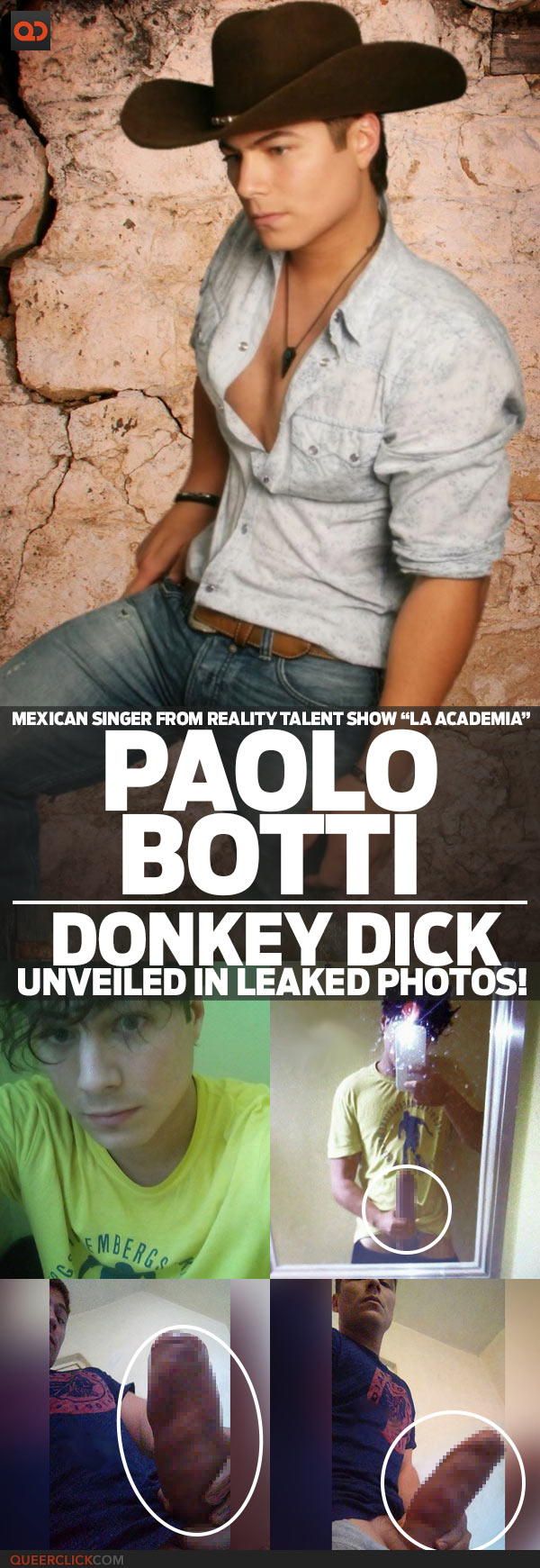 Paolo Botti, Mexican Singer From Reality Talent Show “La Academia”, Donkey Dick Unveiled In Leaked Photos!