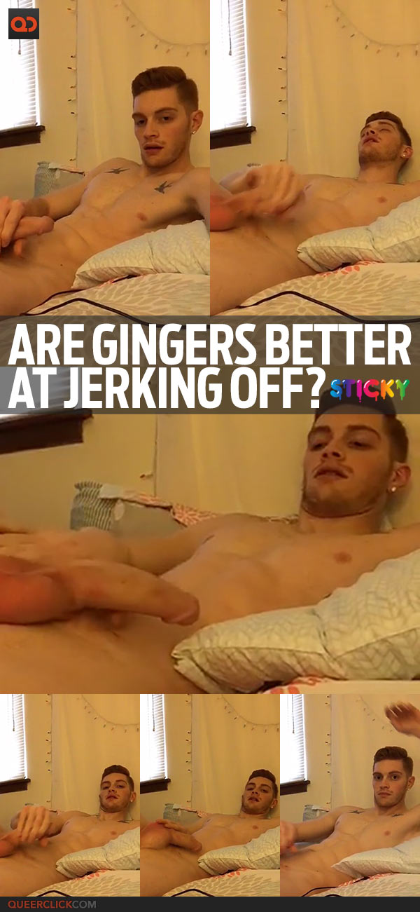 Handsome Ginger Hunk Strokes His Hard Meat!