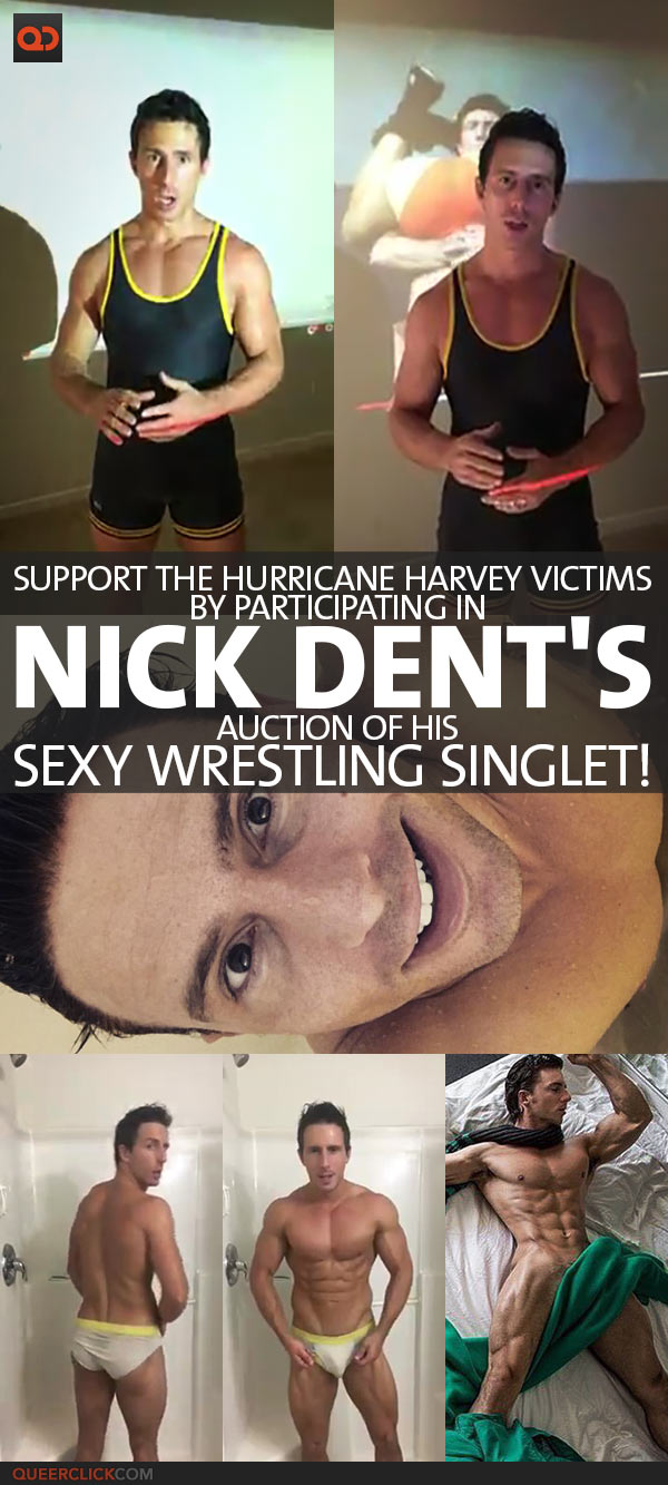 Support The Hurricane Harvey Victims By Participating In Nick Dent's Auction Of His Sexy Wrestling Singlet!