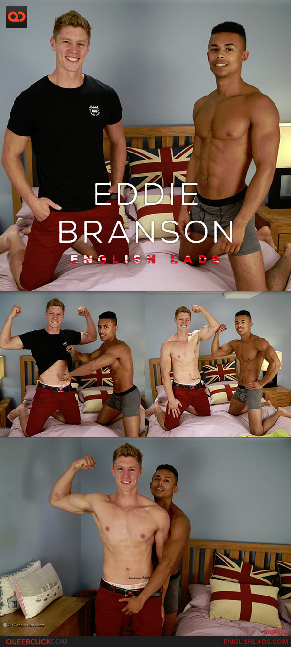 English Lads: Eddie Branson Gets his First Man Wank and Cums Twice