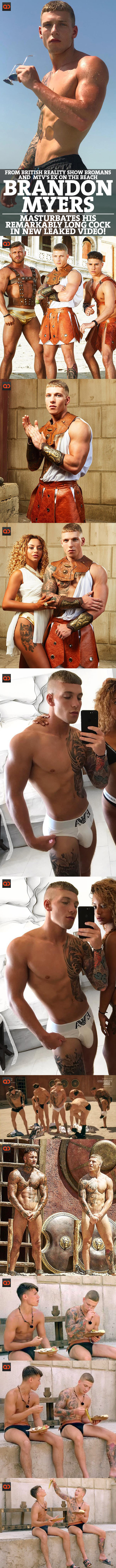 Brandon Myers, From British Reality Show Bromans And MTV’s Ex On The Beach, Masturbates His Remarkably Long Cock In New Leaked Video!