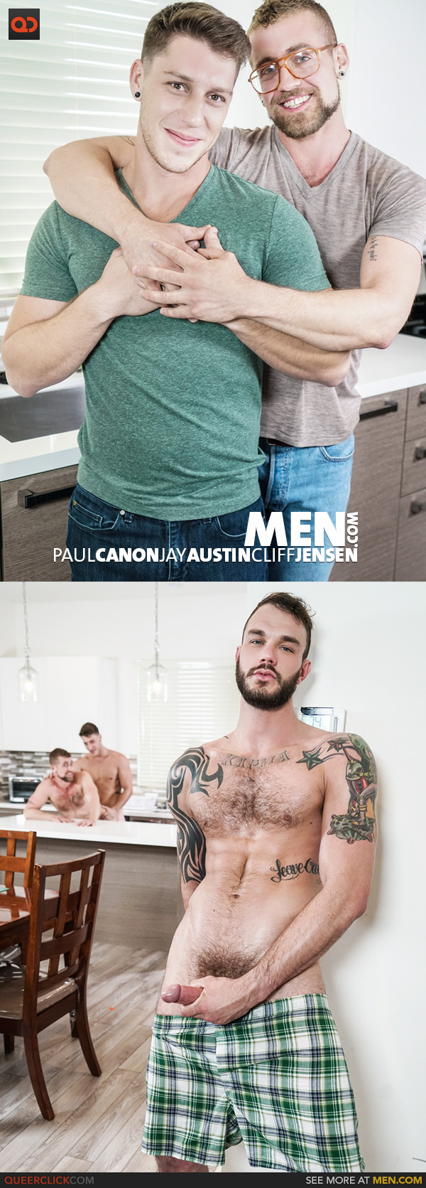 Men.com: Paul Canon, Jay Austin and Cliff Jensen