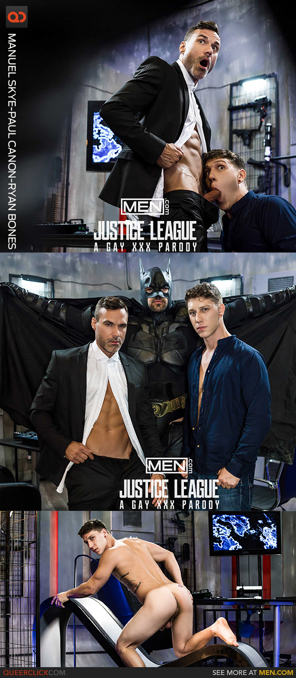 Men.com: Justice League - A Gay XXX Parody -  Manuel Skye, Paul Canon and Ryan Bones