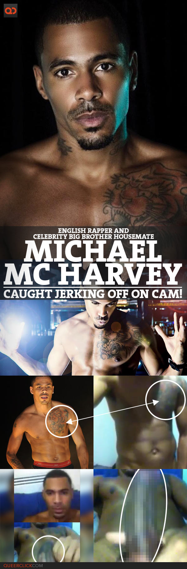 Michael “MC” Harvey, English Rapper And Celebrity Big Brother Housemate, Caught Jerking Off On Cam!