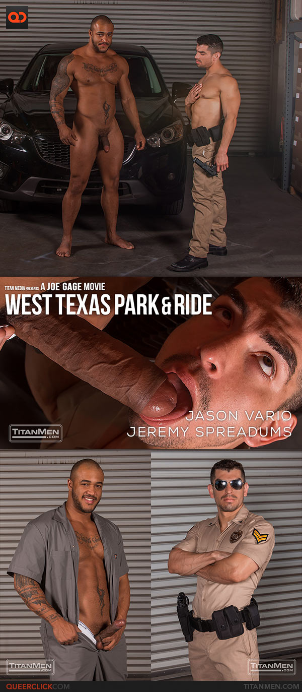 TitanMen: Jason Vario Fucks Jeremy Spreadums - West Texas Park and Ride
