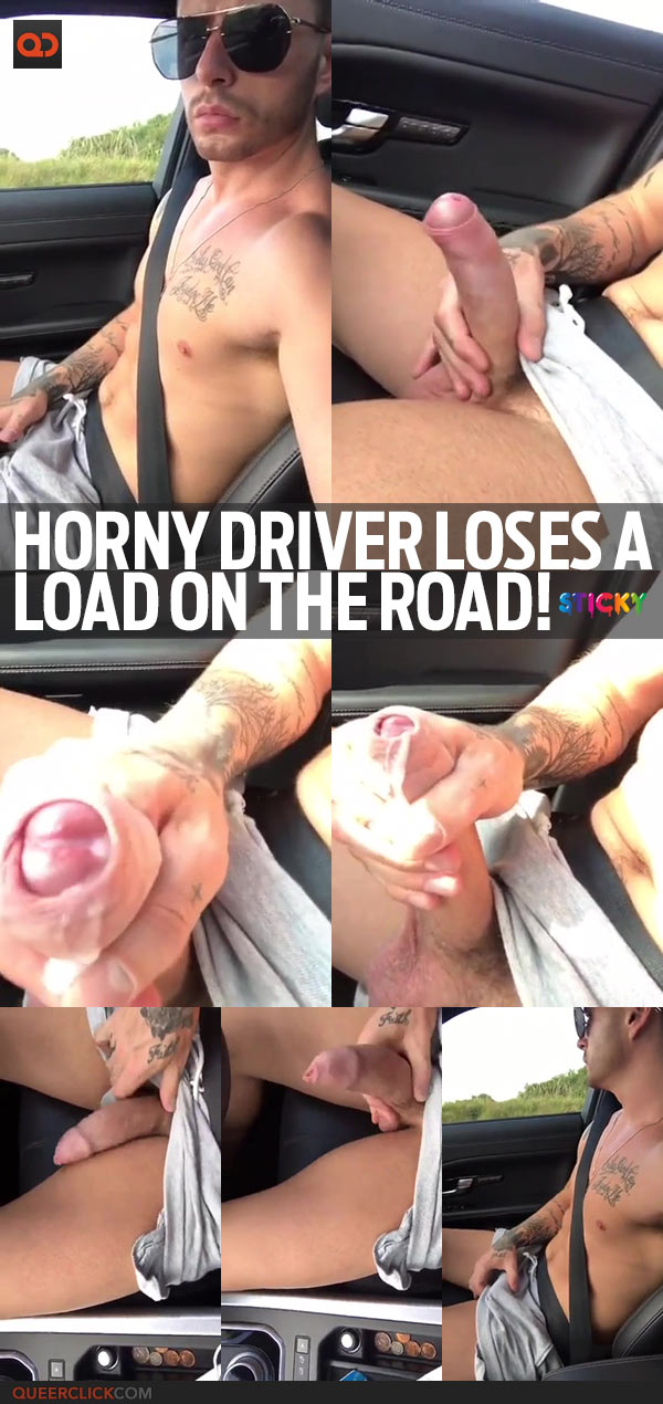 Horny Driver Loses A Load On The Road!