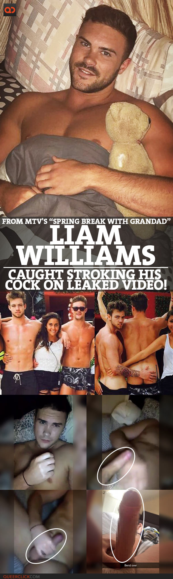 Liam William, From MTV's “Spring Break With Grandad”, Caught Stroking His Cock On Leaked Video!