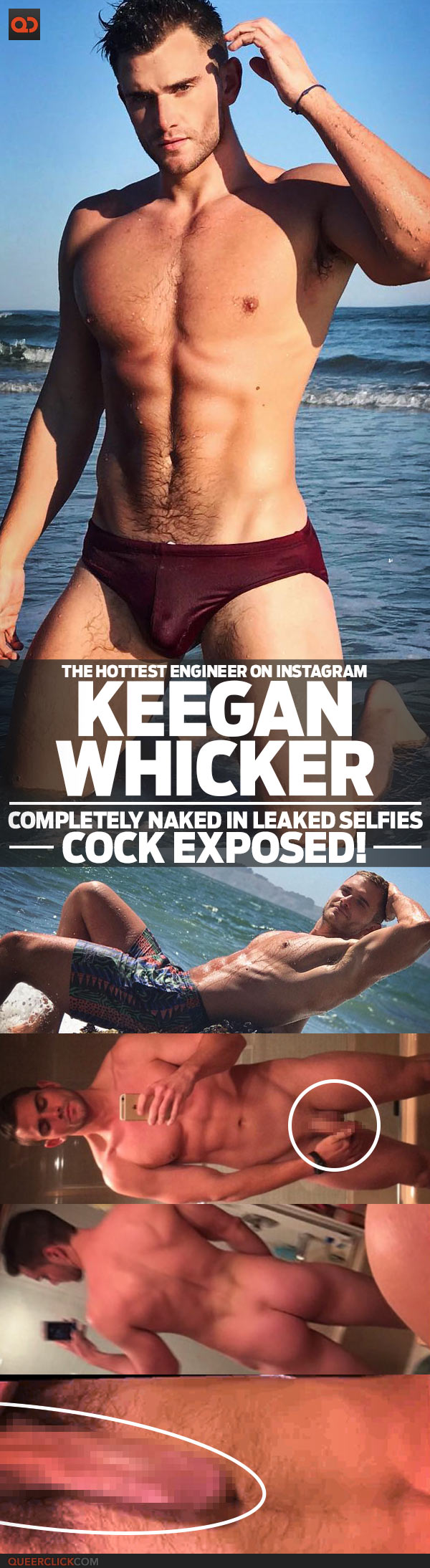 Keegan Whicker, The Hottest Engineer On Instagram, Completely Naked In Leaked Selfie - Cock Exposed!