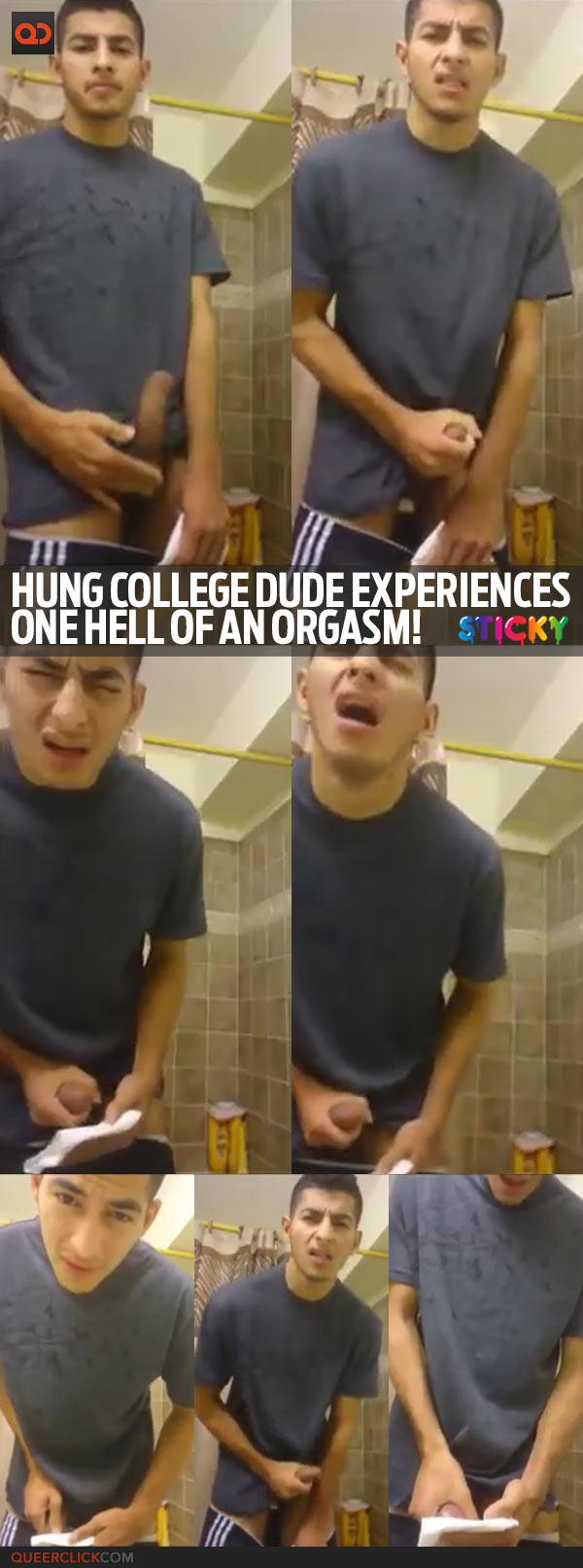 Hung College Dude Experiences One Hell Of An Orgasm!