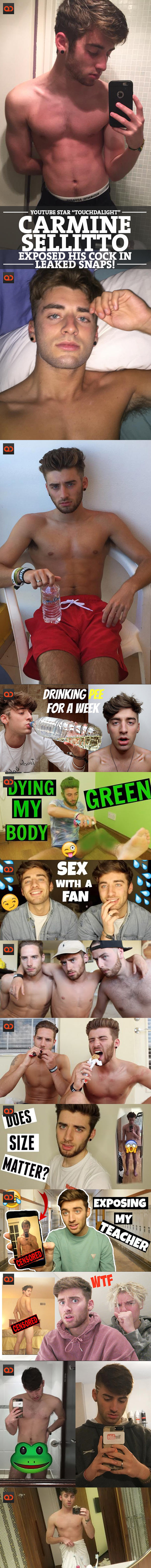 Carmine Sellitto, YouTube Star “Touchdalight”, Exposed His Cock In Leaked Snaps!