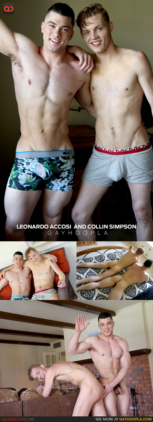 Gayhoopla: Leonardo Accosi Loses Anal His Virginity To Collin Simpson
