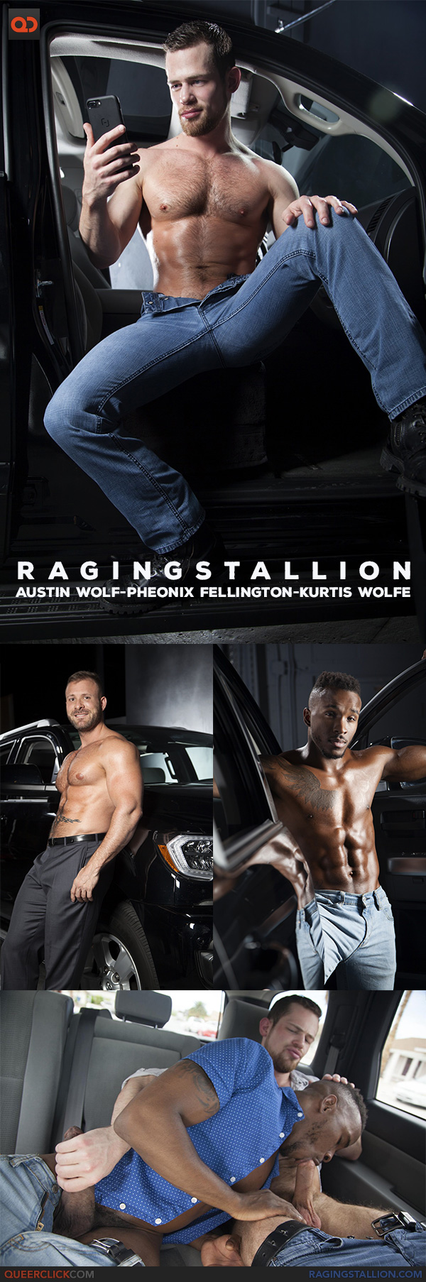 Raging Stallion: Austin Wolf, Pheonix Fellington and Kurtis Wolfe