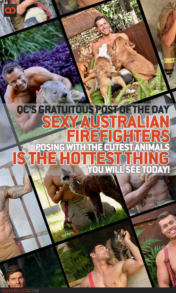 Sexy Australian Firefighters Posing With The Cutest Animals Is The Hottest Thing You Will See Today!