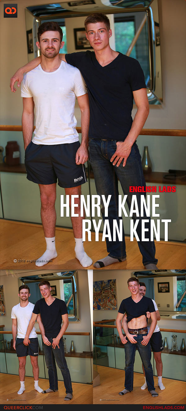English Lads: Athletic Pups Ryan and Henry Both Suck Their First Cock