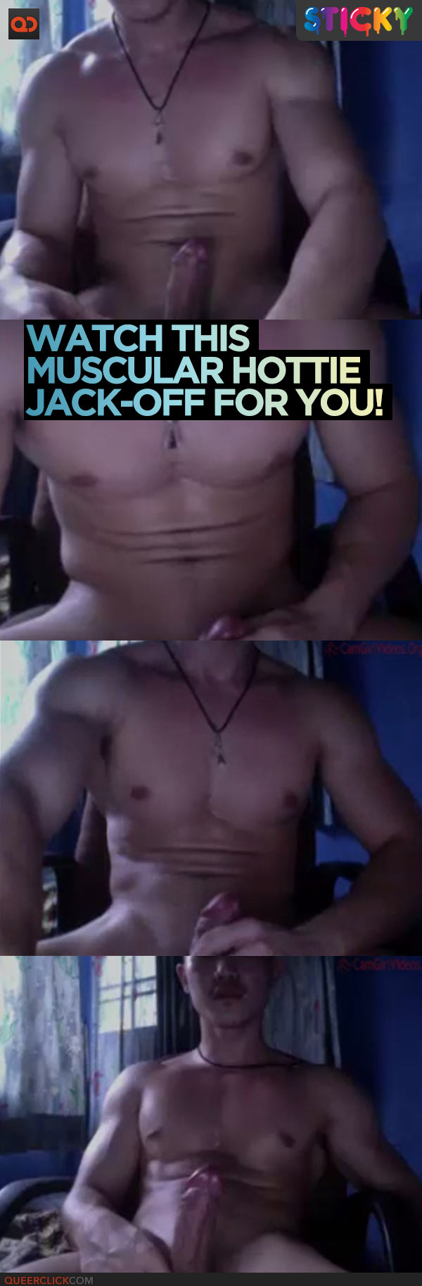 Watch This Muscular Hottie Jack-Off For You!
