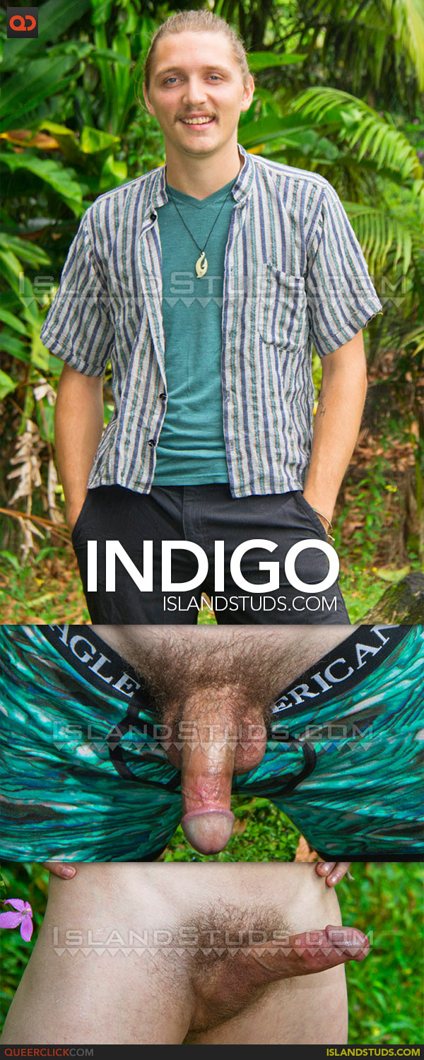 Island Studs: Indigo