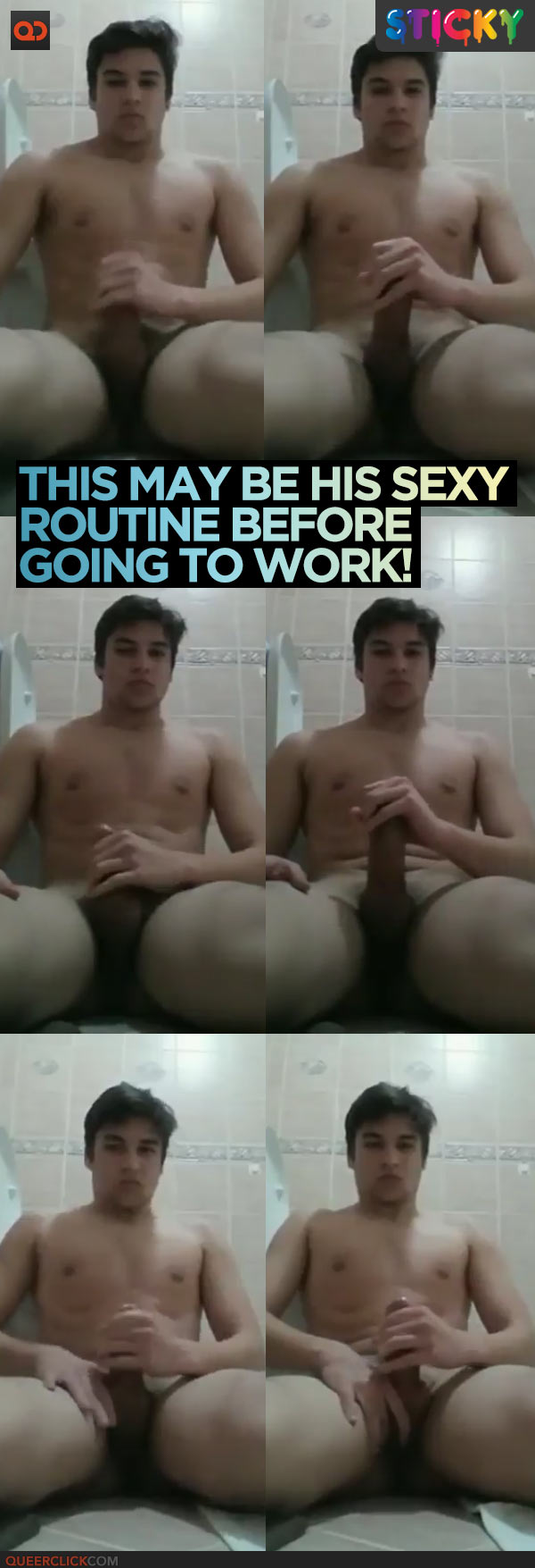 This May Be His Sexy Routine Before Going To Work!