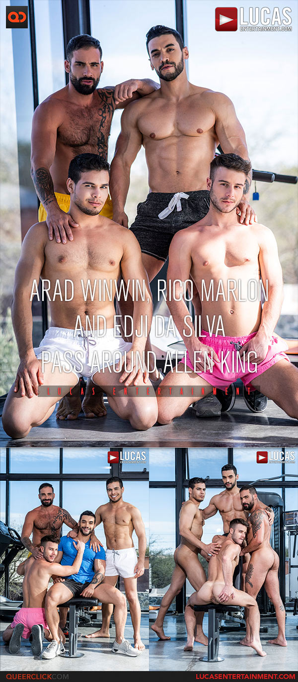 Lucas Entertainment: Arad Winwin, Rico Marlon, Edji Da Silva and Allen King Bareback Foursome